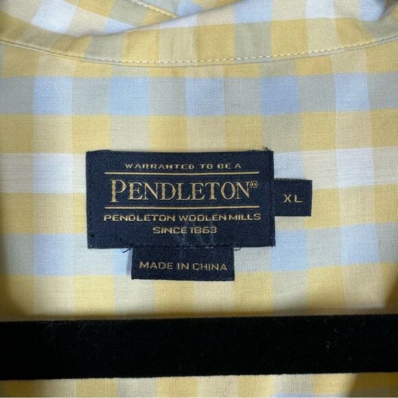 Pendleton Women’s Plaid Sleeveless Button Front Shirt Blue Yellow Size XL - Picture 4 of 8
